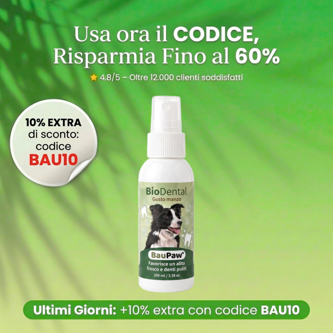 Amici a 4 Zampe Facebook ad: 5 secondi al giorno. Niente più detartrasi.