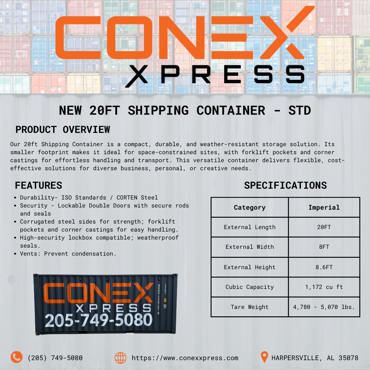 Scott Wiseman Facebook ad: NEW 20FT SHIPPING CONTAINER - STD