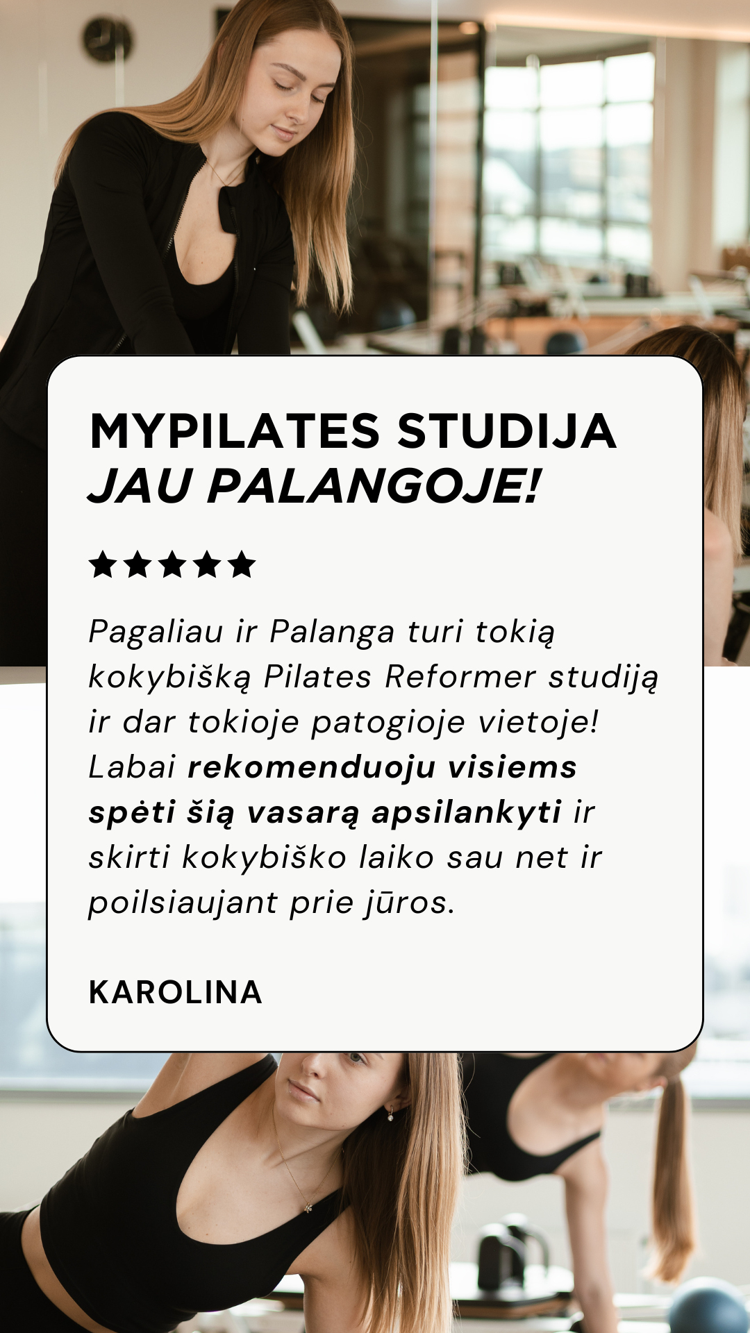 My Pilates Facebook ad