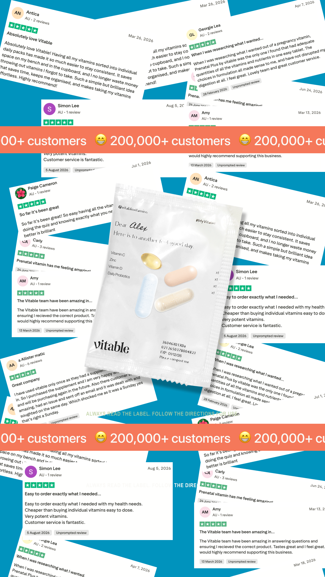 Vitable Facebook ad: Vitable | Personalised Daily Vitamin Packs