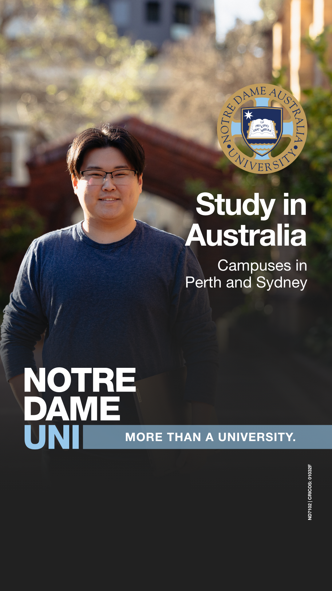 The University of Notre Dame Australia Facebook ad