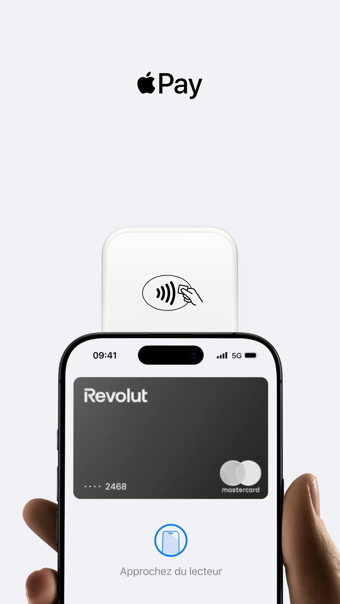 Apple Pay Facebook ad: Ajoutez une carte.