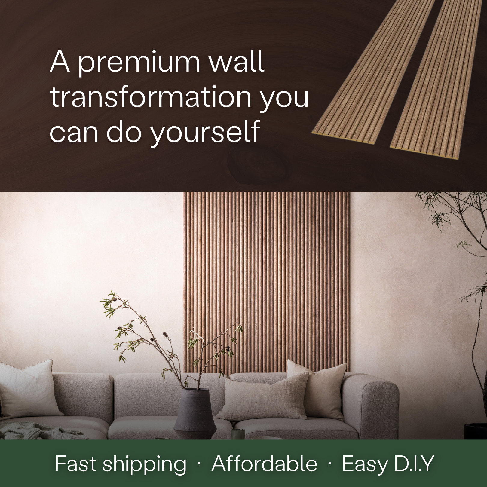 The Wood Veneer Hub Facebook ad from Dec 23, 2025