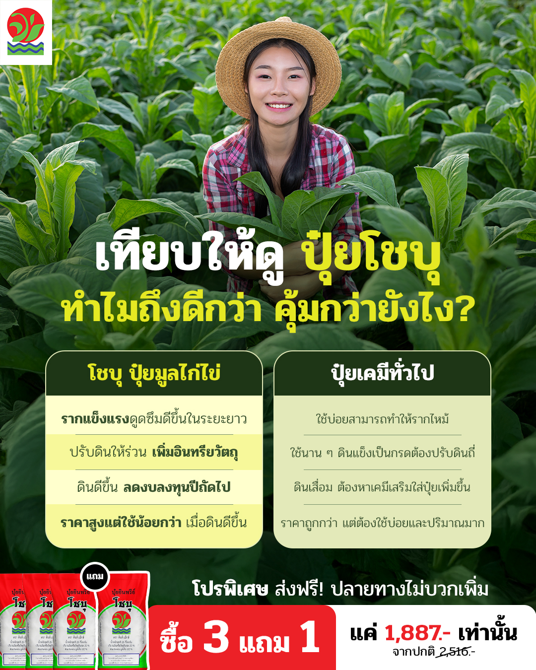 โชบุ ปุ๋ยที่ดีที่สุด เพจบริษัท Facebook ad
