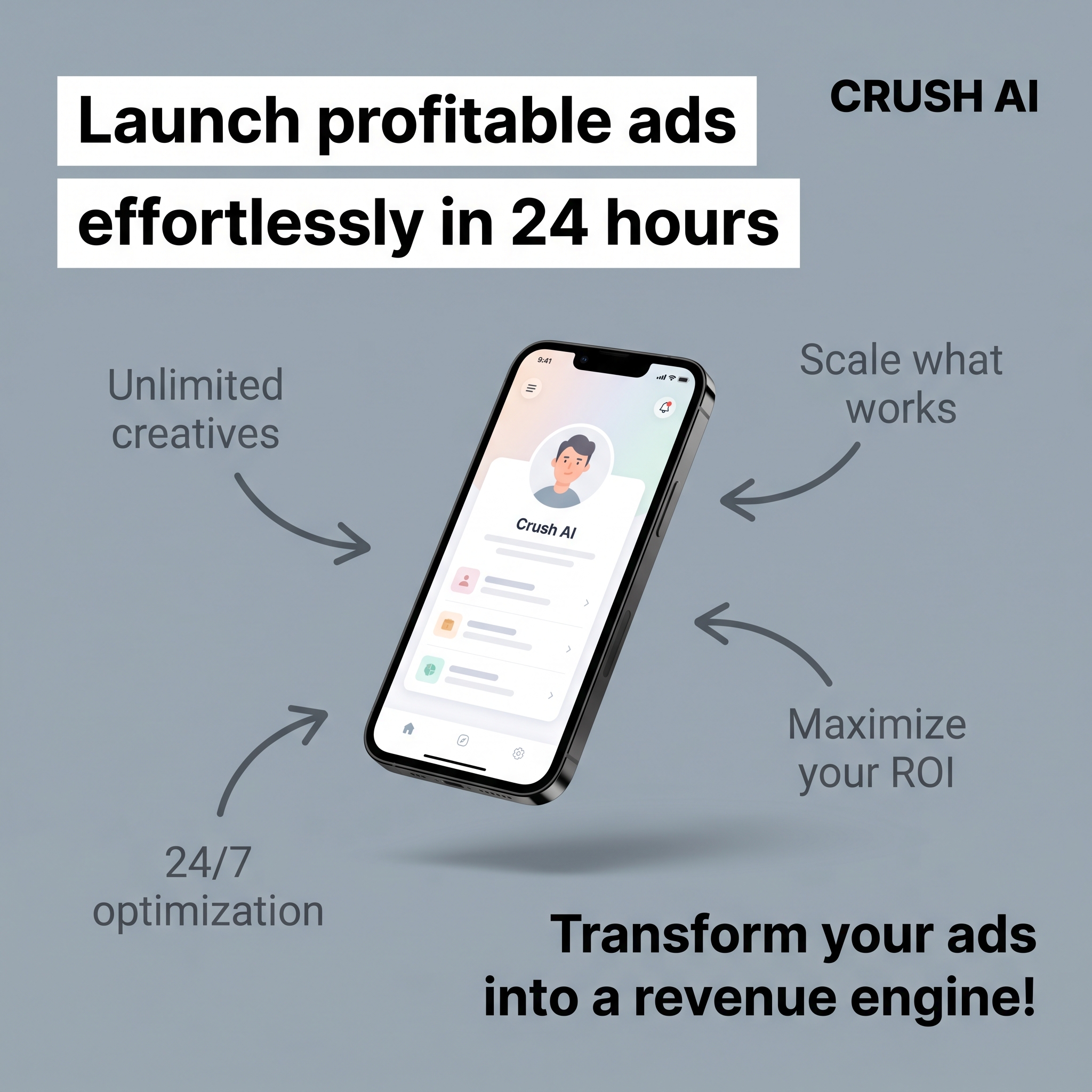trycrush.ai Facebook ad