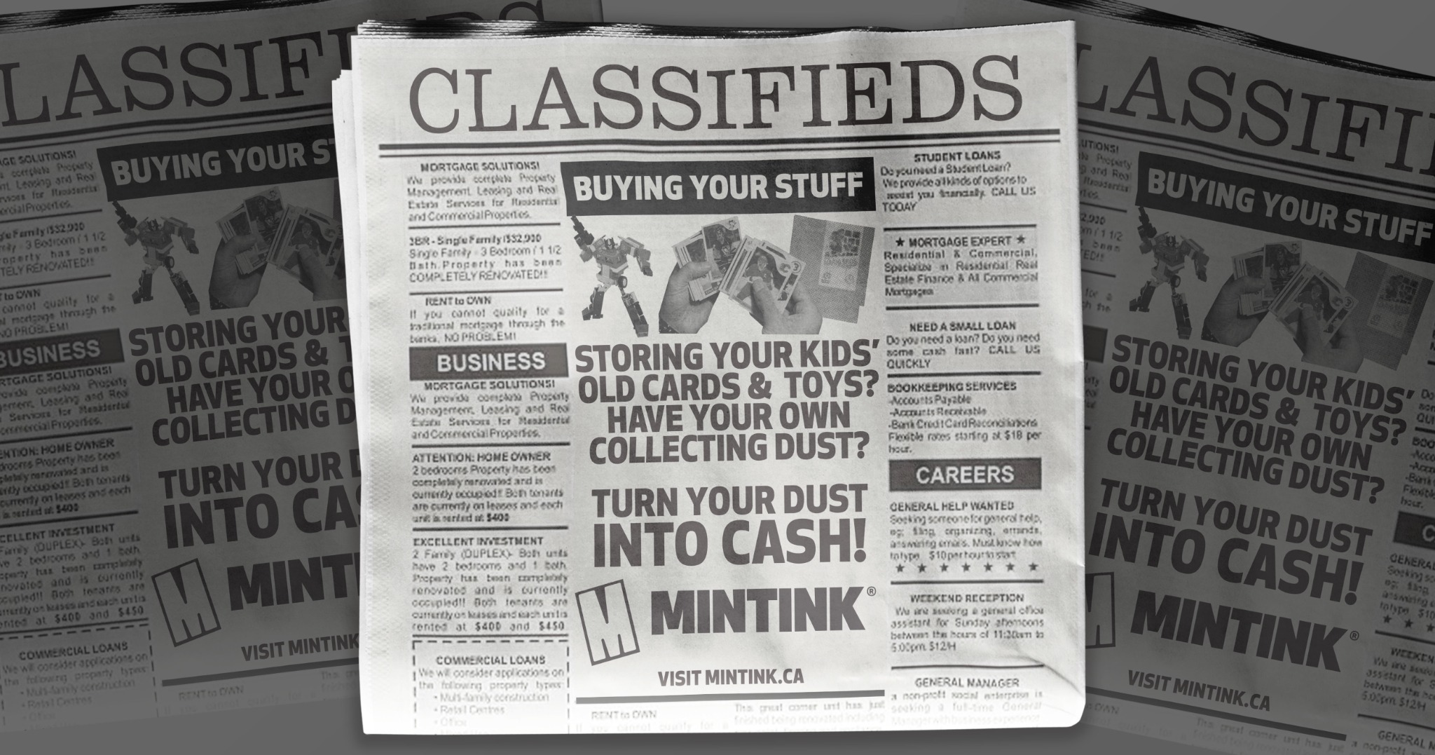 Mintink Trading Cards & Live Experience Facebook ad
