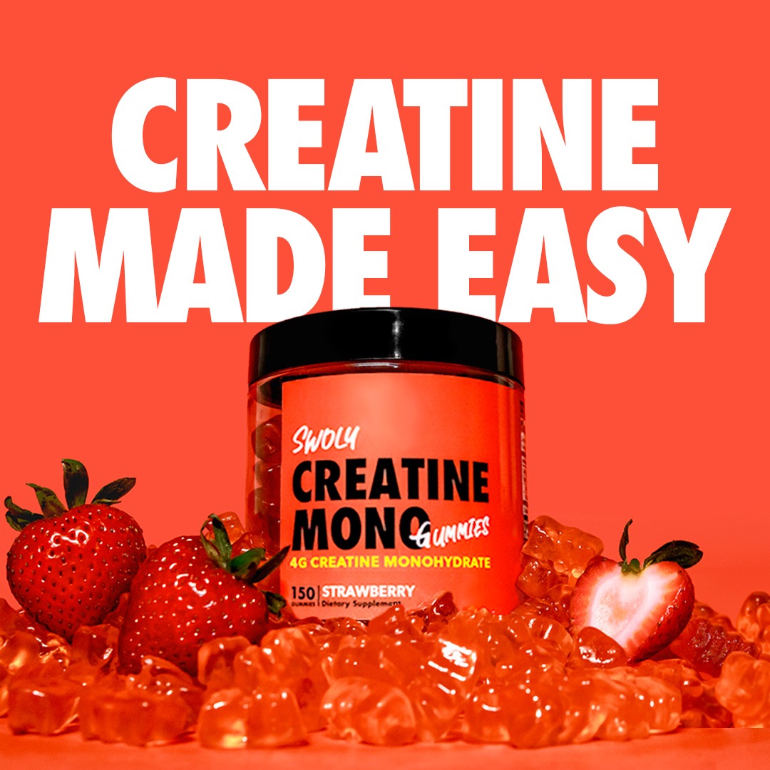 SWOLY Supplements Facebook ad: SWOLY: The Tastiest Creatine Boost