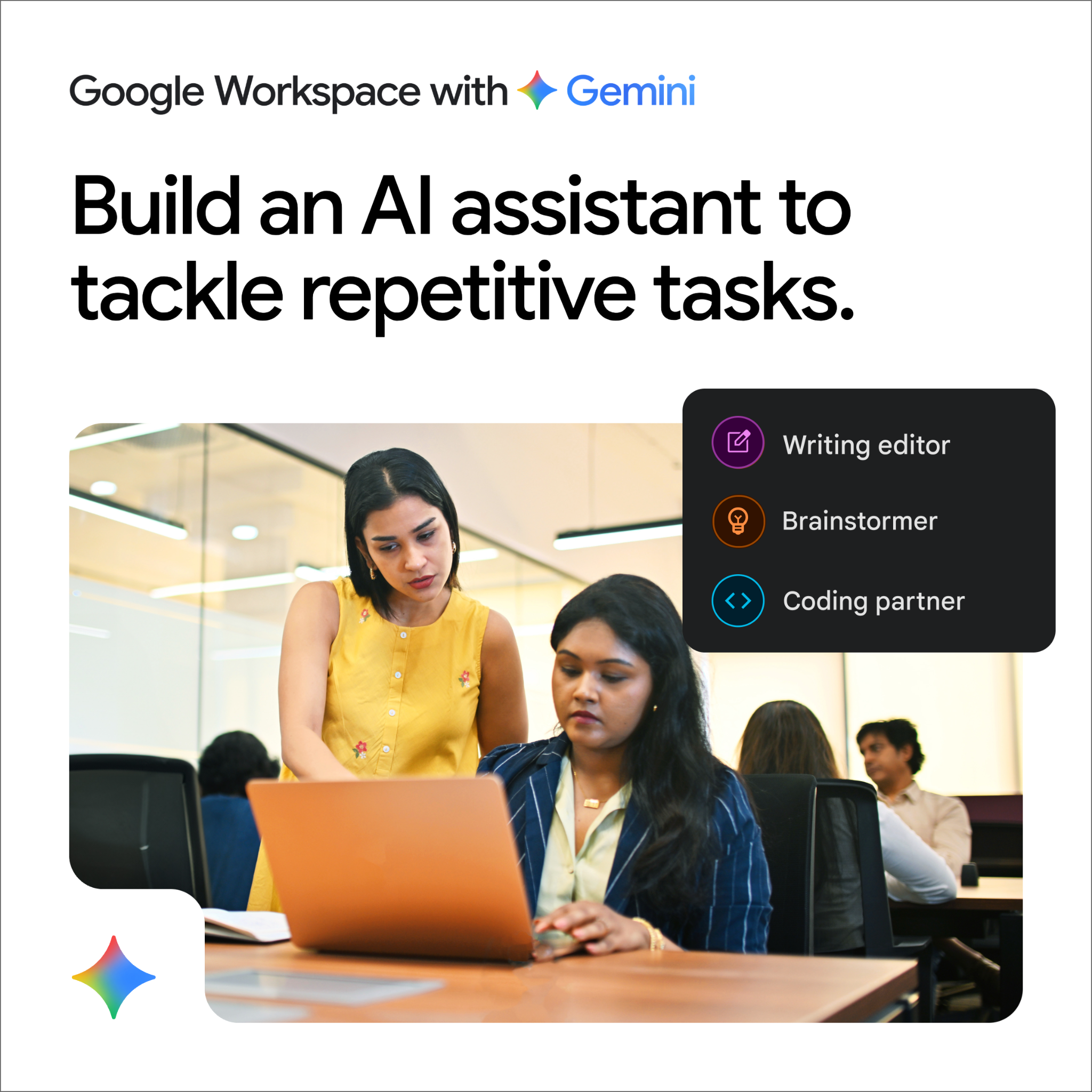 Google Workspace Facebook ad: Free up your time with AI in Workspace