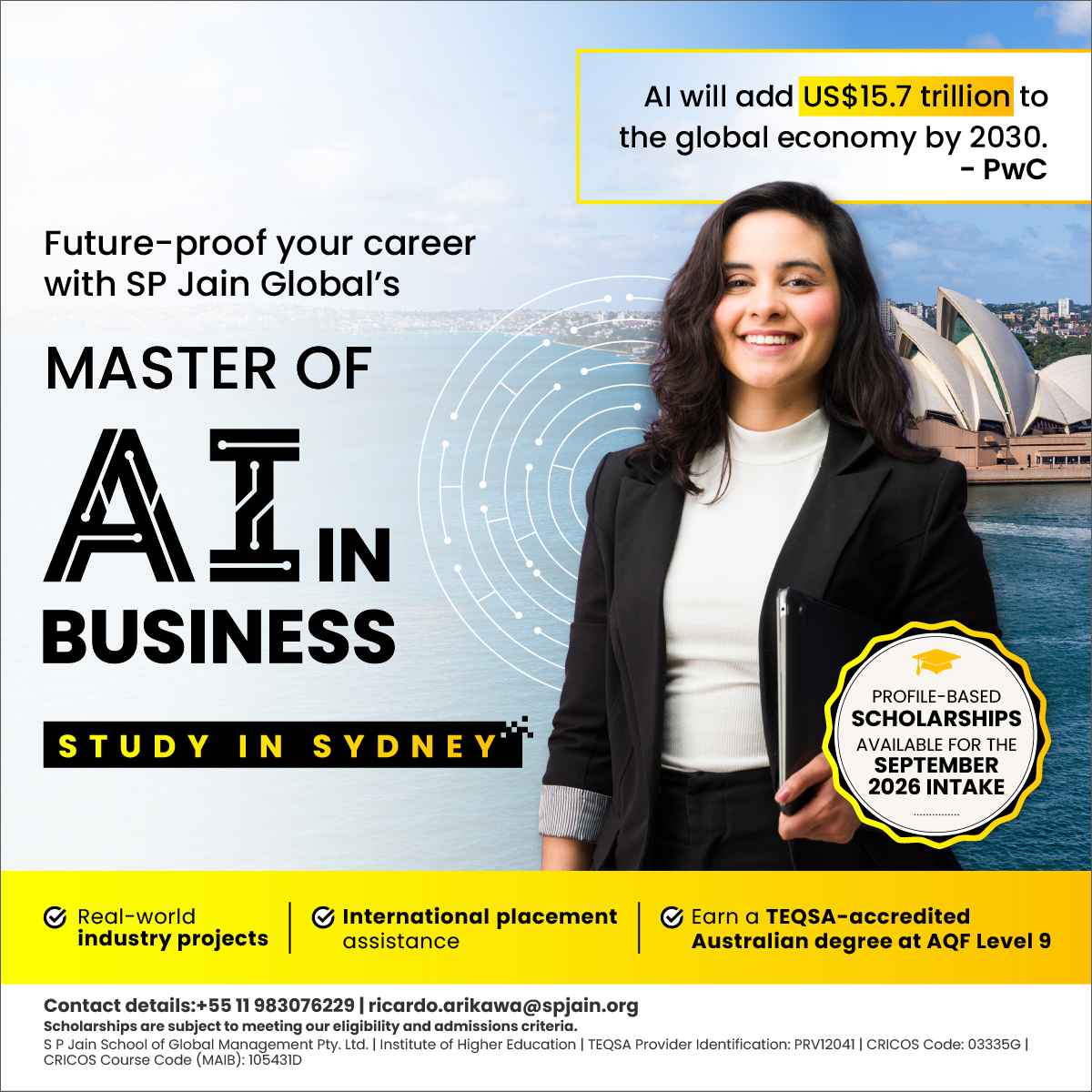 SP Jain School of Global Management Facebook ad