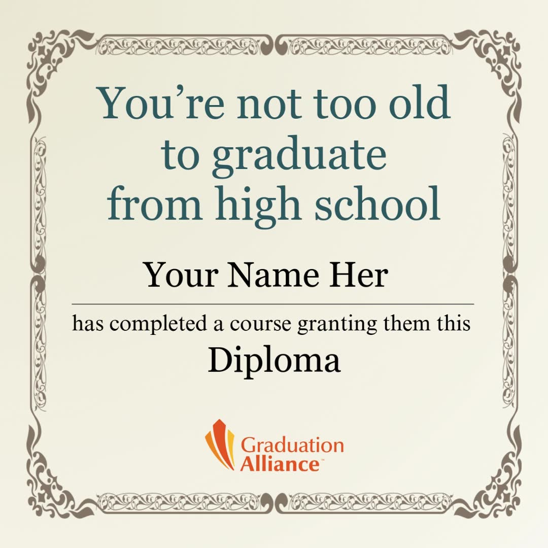 Graduation Alliance Facebook ad: Kansas Adults Can Finish HS For Free