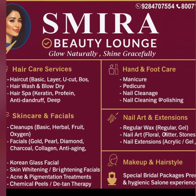 Smira beauty lounge Facebook ad: beauty parlour