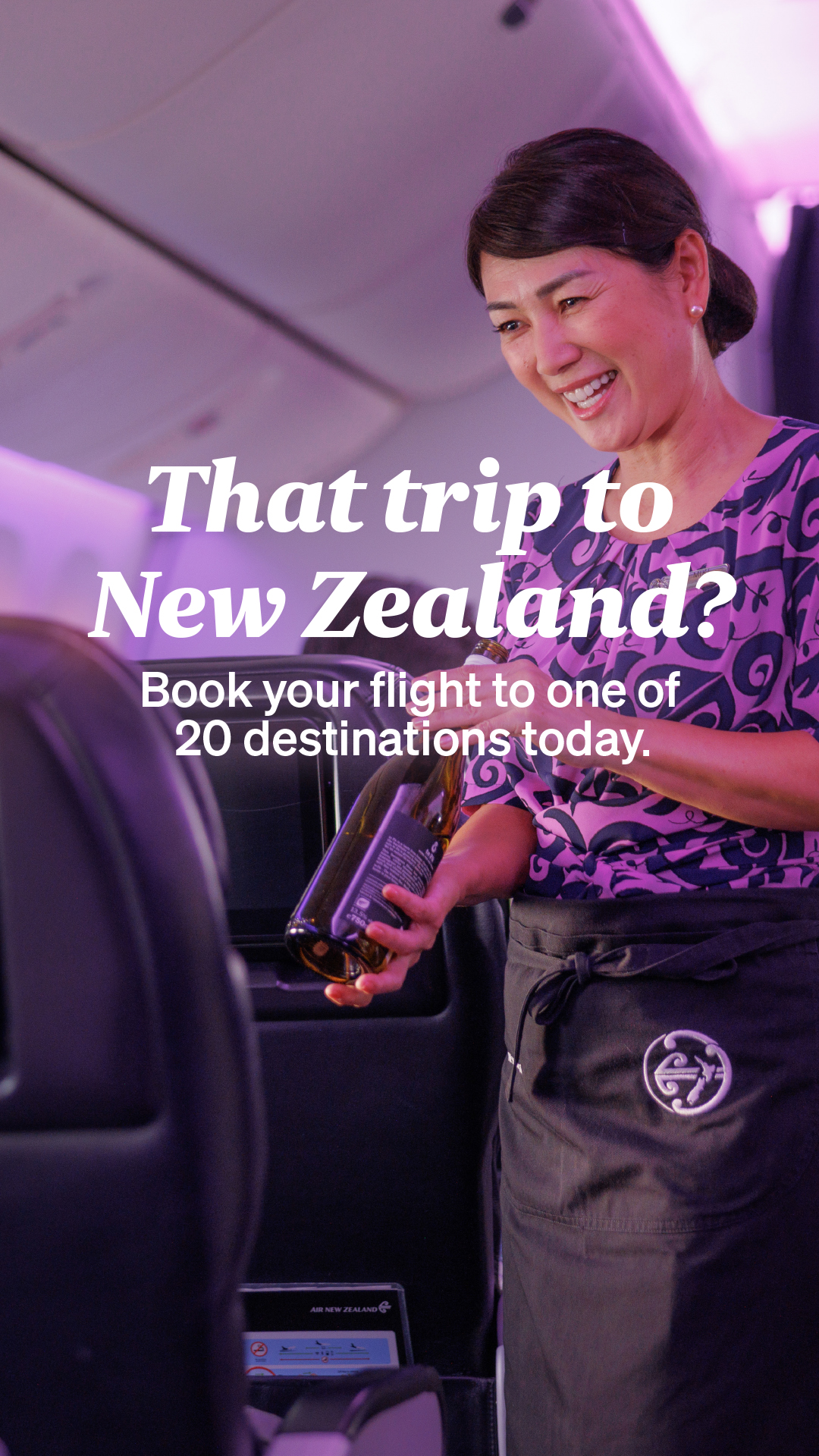 Air New Zealand Facebook ad
