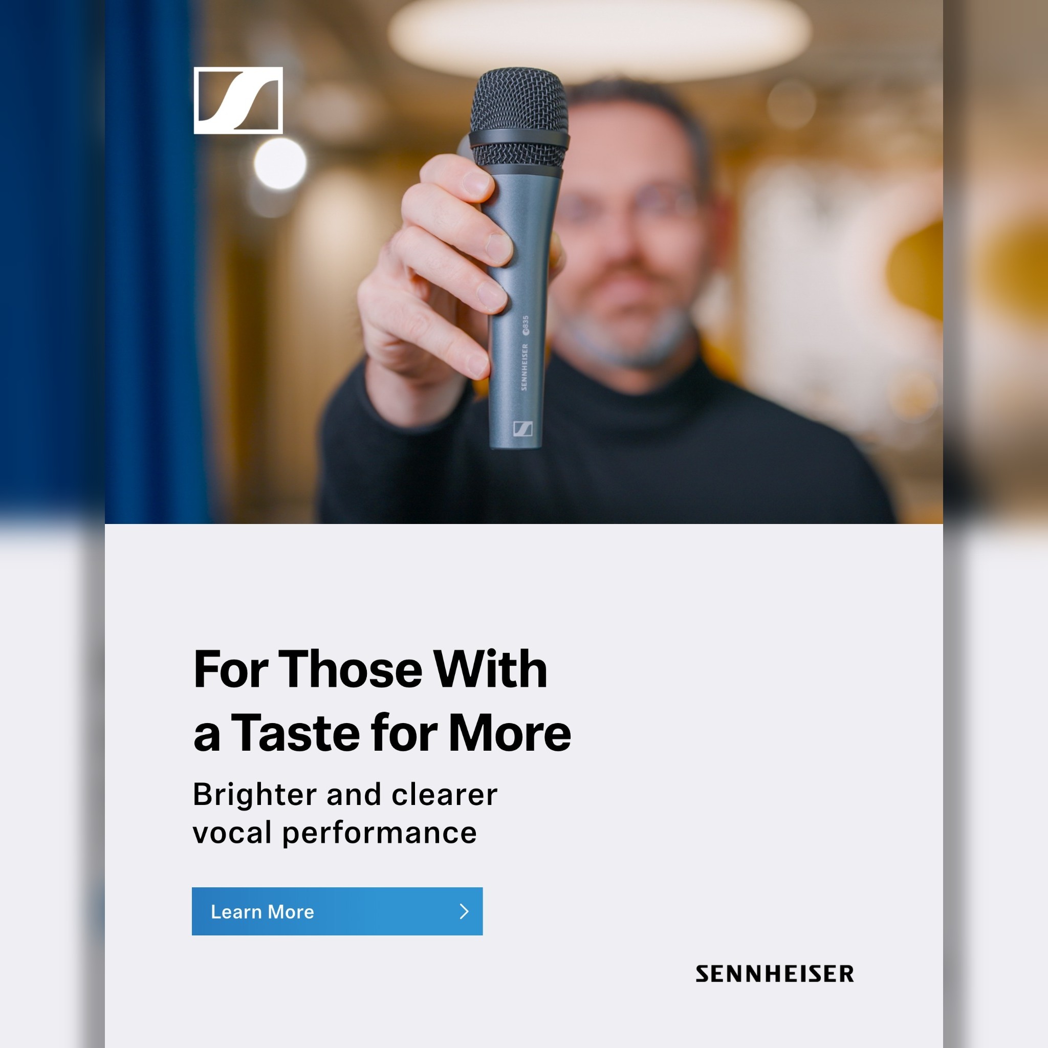 Sennheiser Facebook ad: More Presence. More Impact.