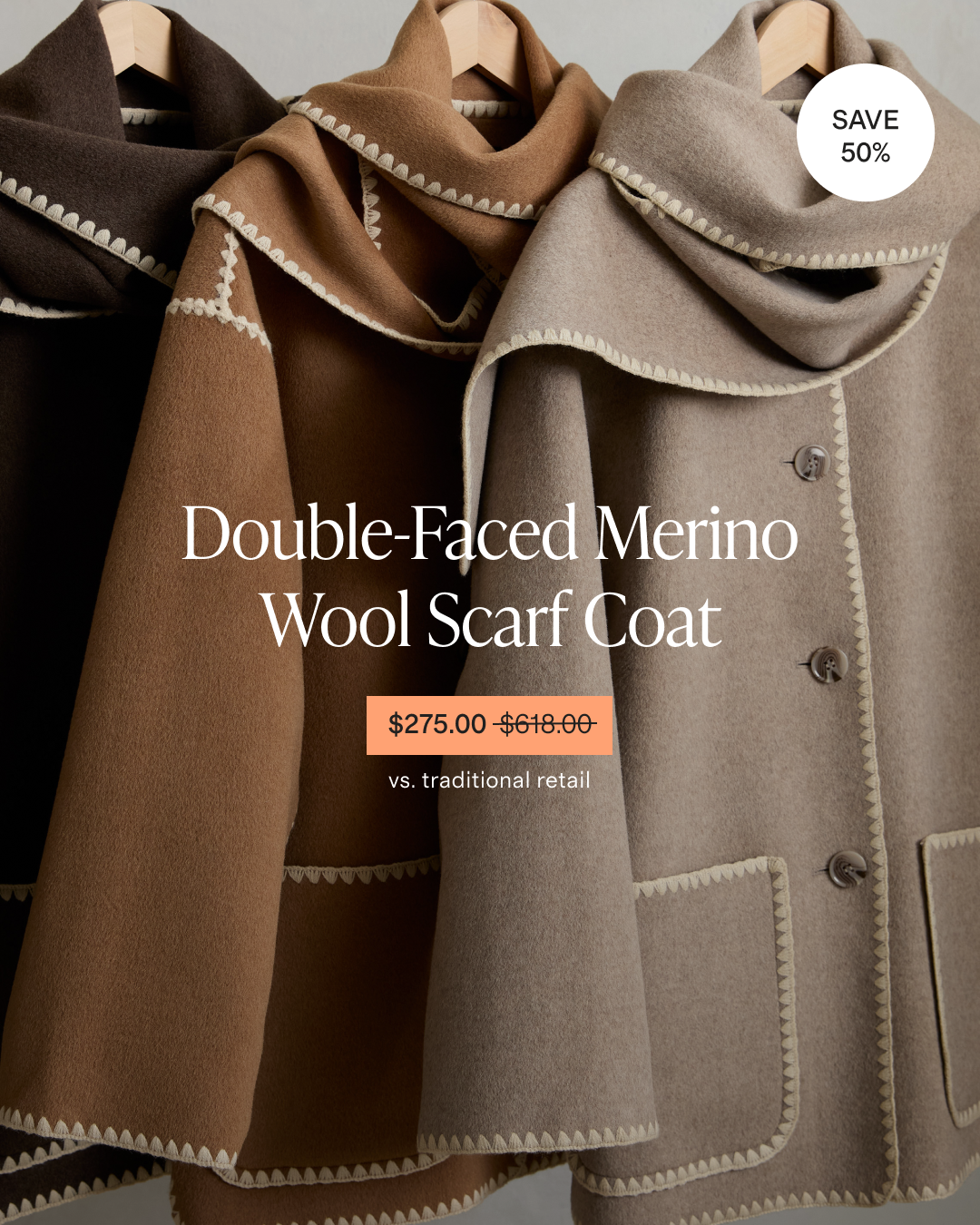 Quince Facebook ad: Luxury essentials for up to 50-80% less than traditional…