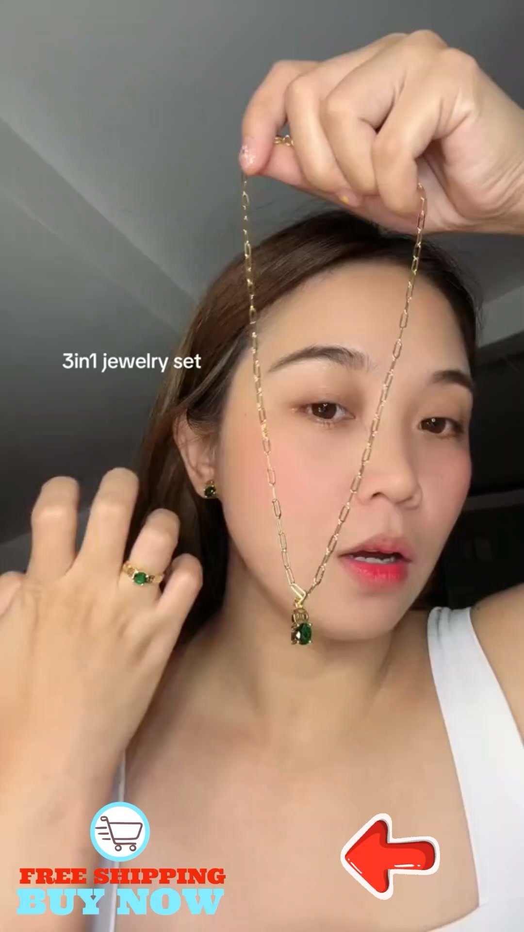 Lucky Aura Facebook ad: 3-in-1 Birthstone Jewelry Set