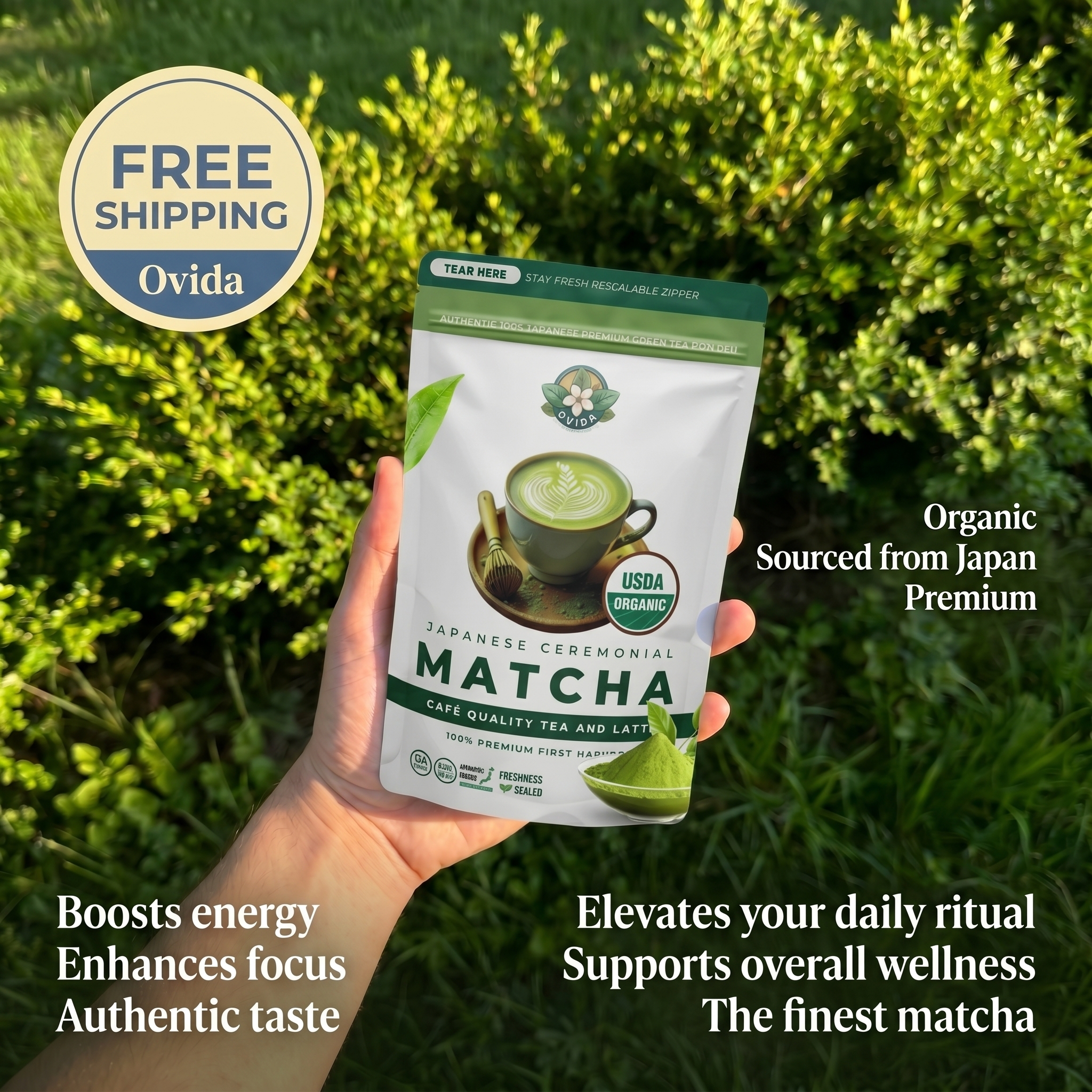 Ovida Organics Facebook ad