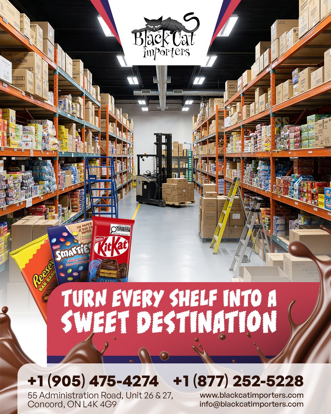 BlackCat Candy Distribution Facebook ad: Home - Black Cat Importers