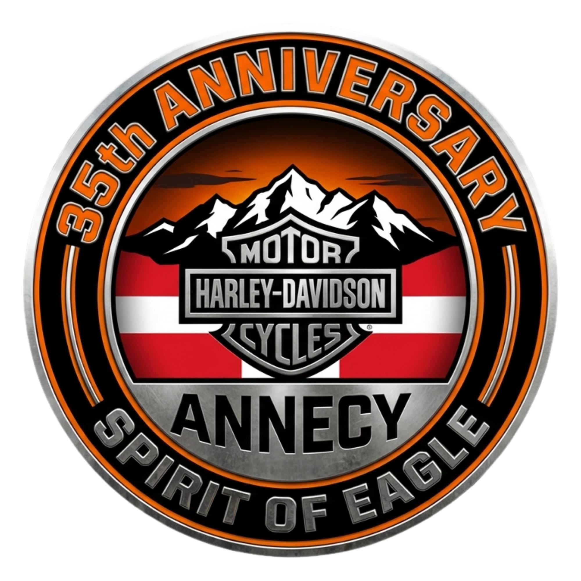 Harley-Davidson Annecy Facebook ad: 35 ans de passion Harley-Davidson à Annecy!