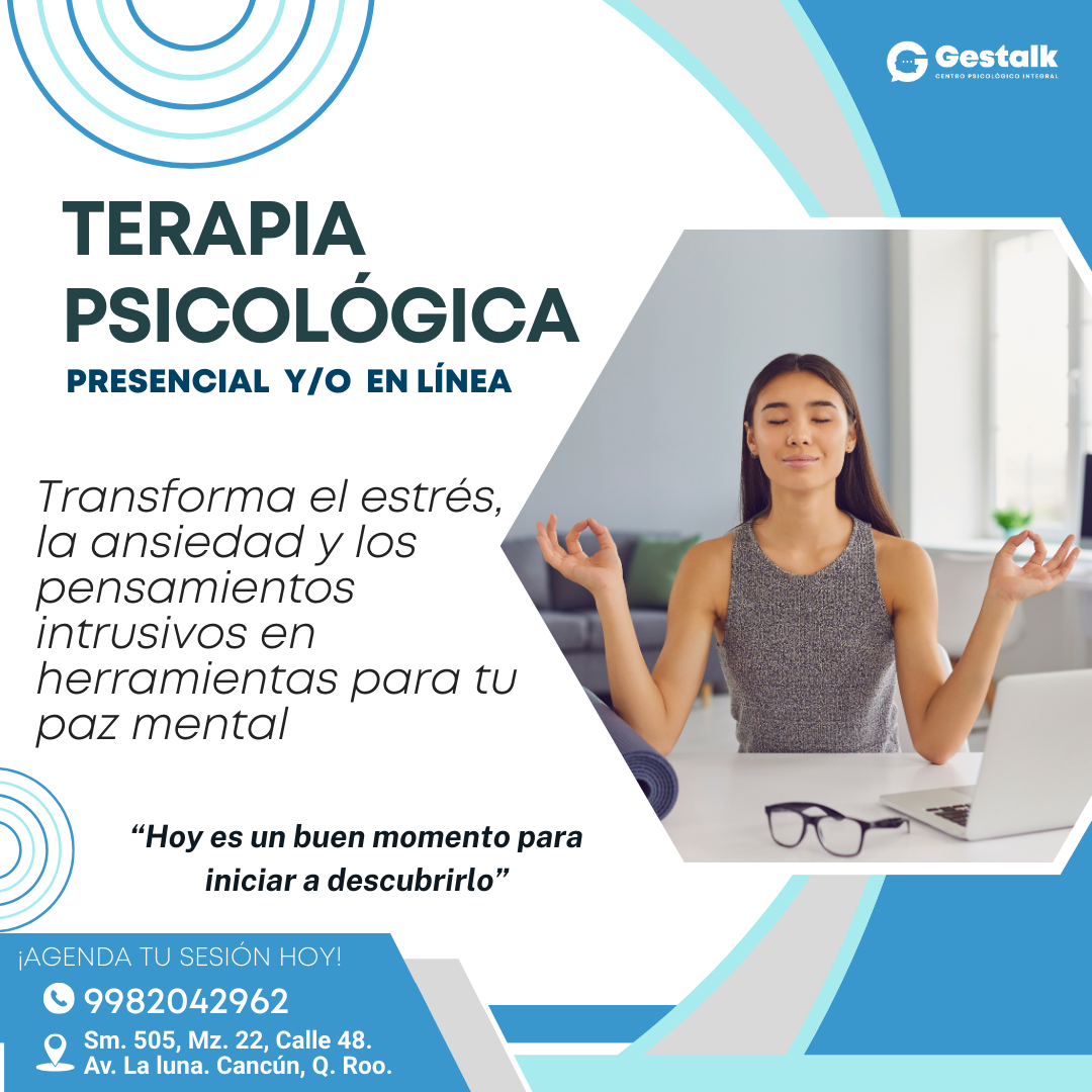 Gestalk Centro Psicológico Integral Facebook ad: Empieza hoy a cuidar tu bienestar emocional.