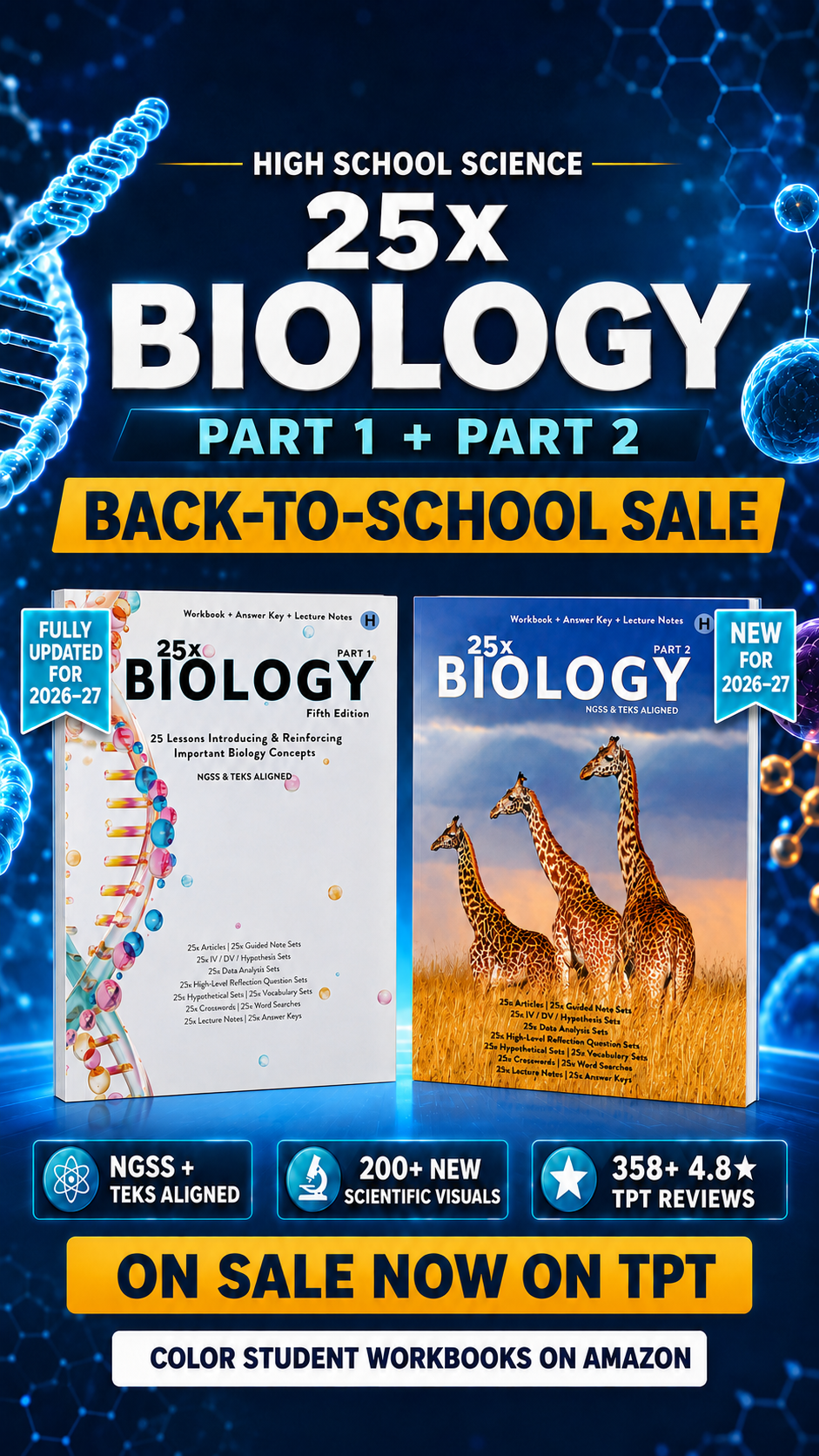 3andb.live Facebook ad: 25x Biology: Fully Updated & All New for 2026-27!
