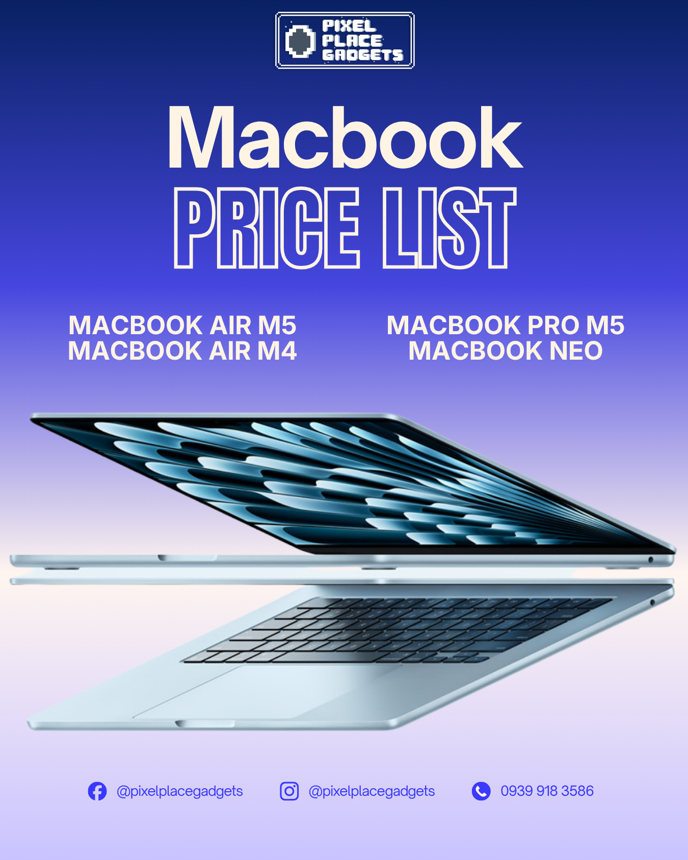 Pixel Place Gadgets Facebook ad: LATEST MACBOOK PRICE LIST (June 23, 2026)