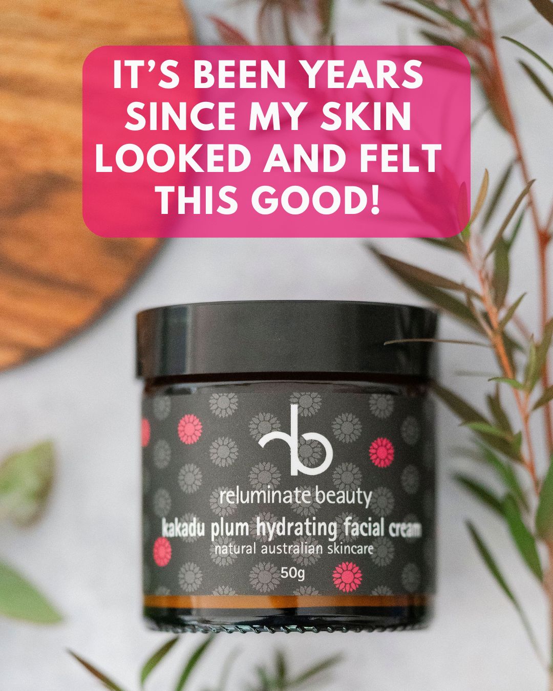 Reluminate beauty Facebook ad