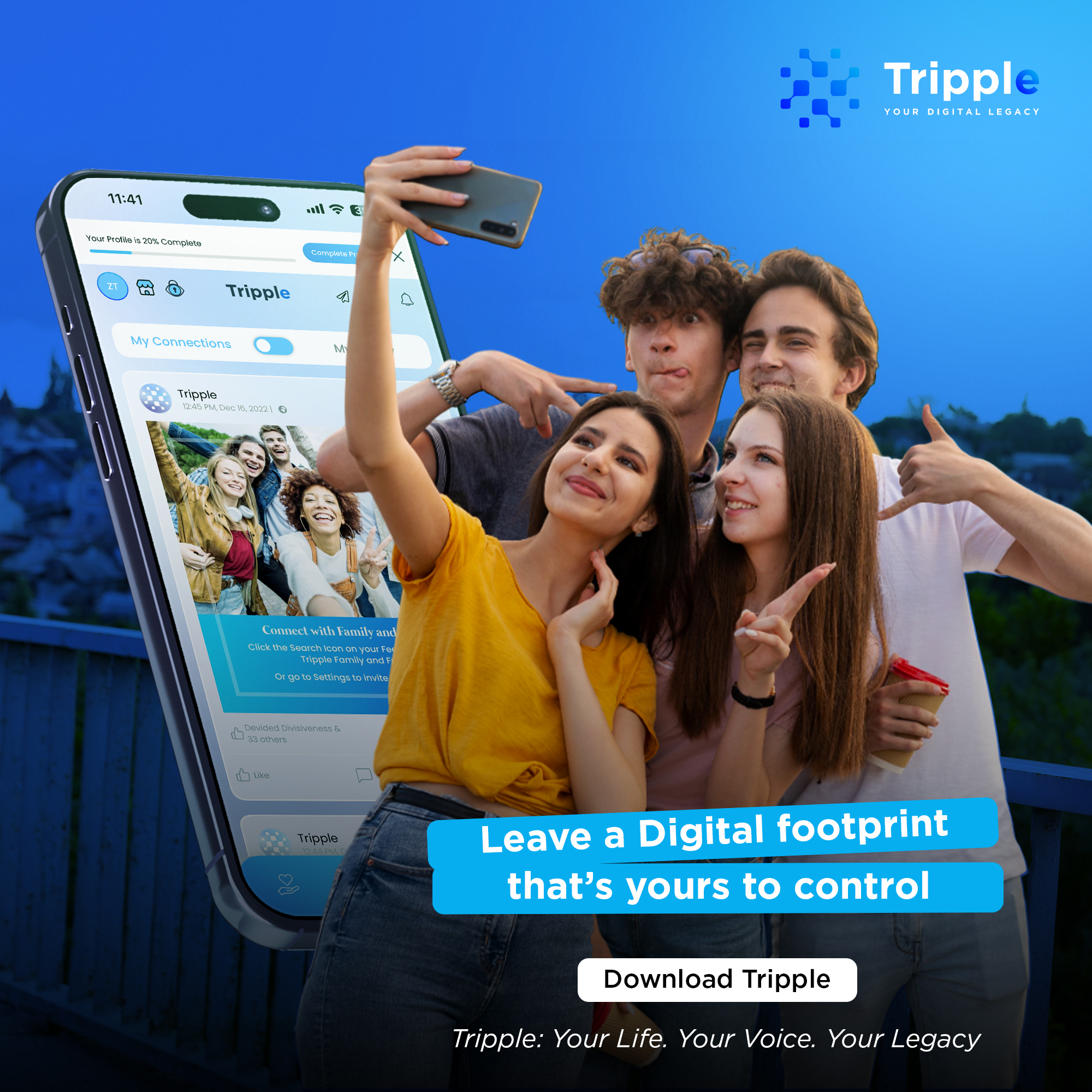 Tripple - Digital Will & Online Legacy Facebook ad