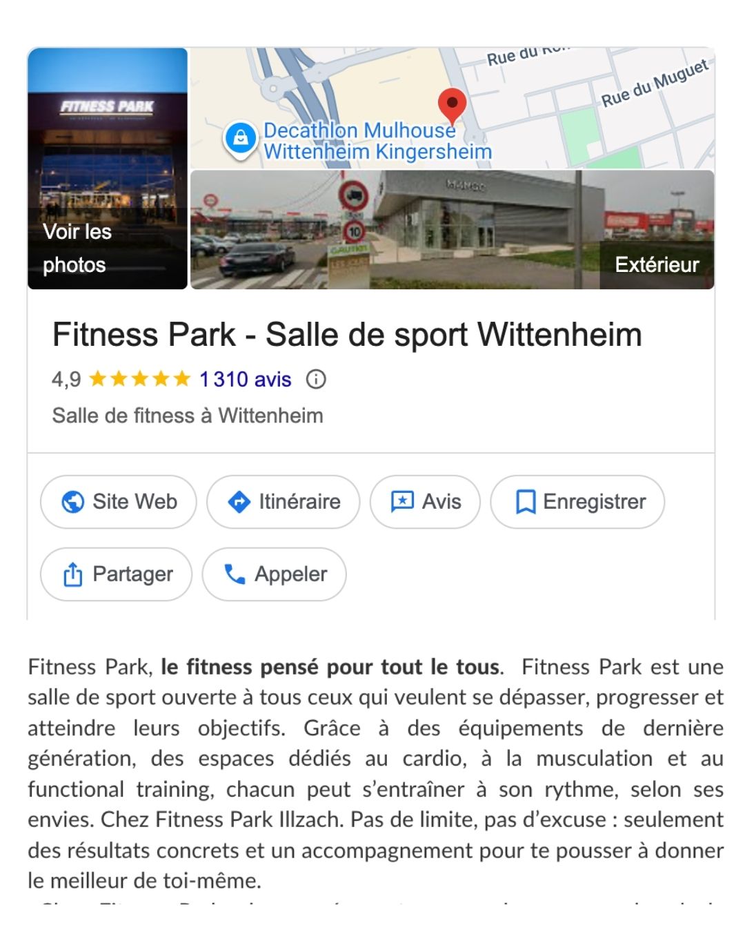 Fitness Park Wittenheim Facebook ad: WITTENHEIM et ALENTOURS