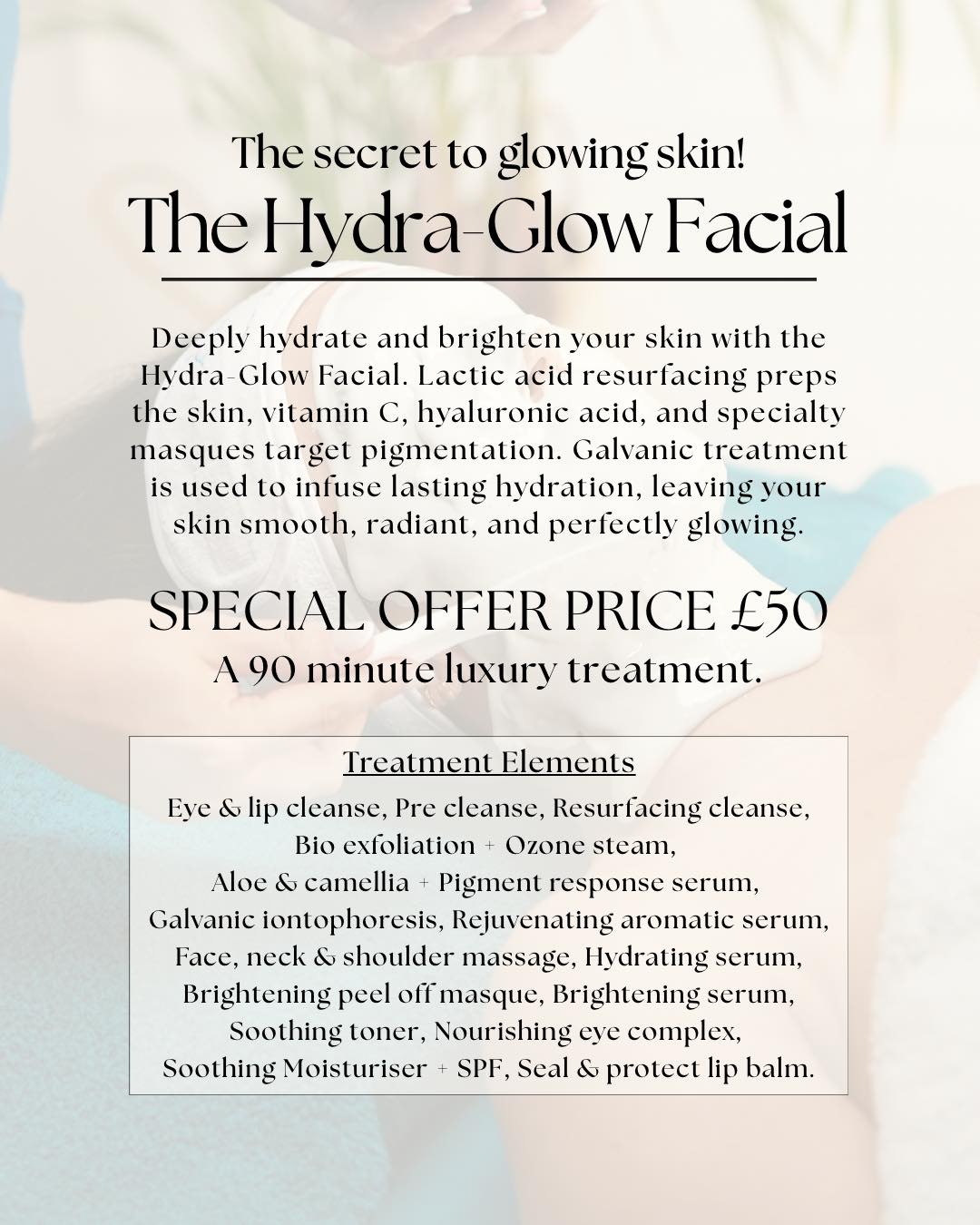 Essential Recovery Facebook ad: The Hydra-Glow Facial The must-have facial for glowing…