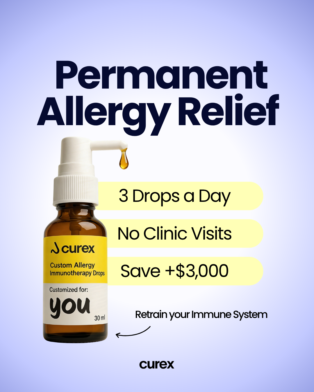 Curex Allergy Facebook ad