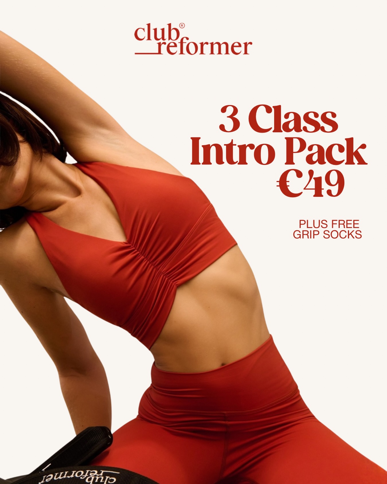Club Reformer Brussels Facebook ad: First Time at Club Reformer?