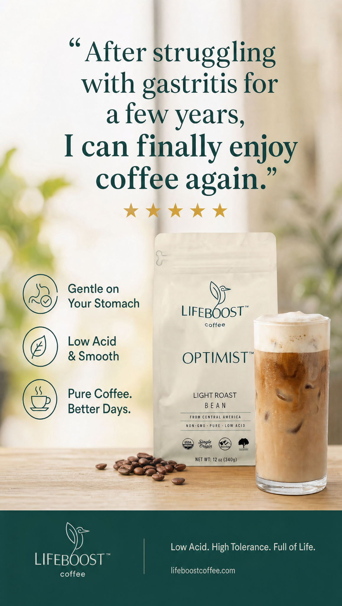 Lifeboost Coffee Facebook ad
