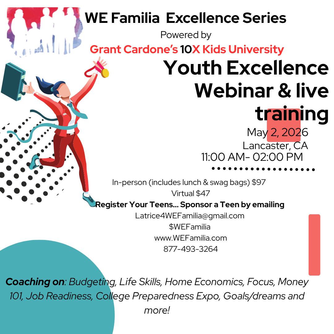 WE Familia Champion Training Center Facebook ad: Homepage | We Familia