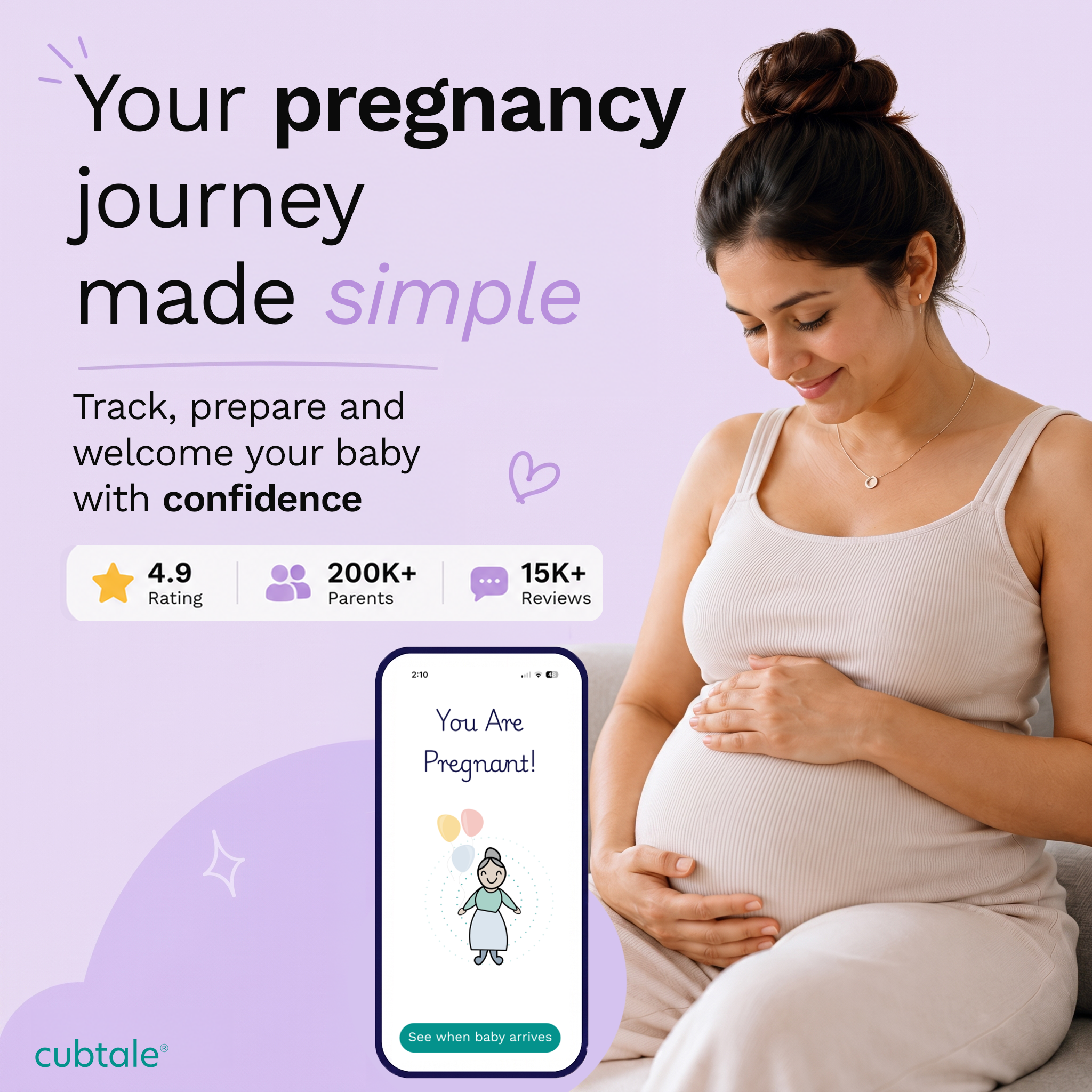Cubtale Facebook ad: Modern Pregnancy Prep, Simplified