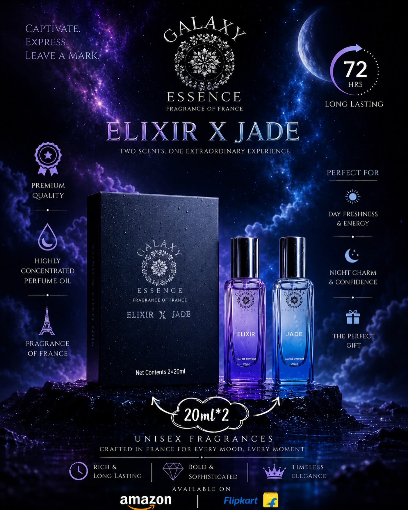Galaxy Essence Facebook ad: Option 1 (Luxury & Premium)