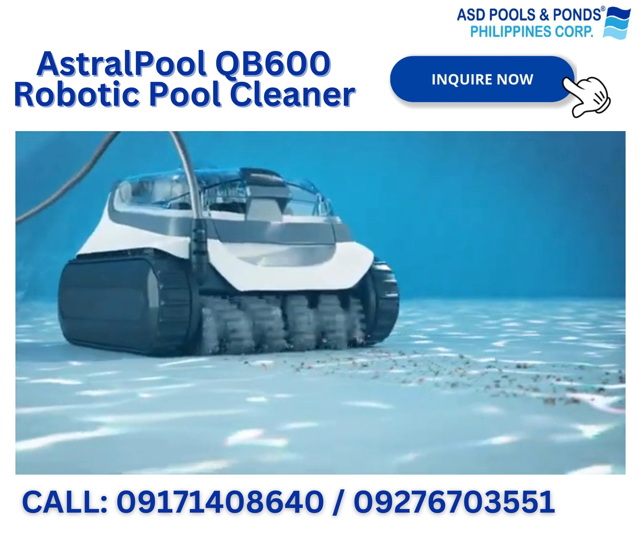 Pools and Ponds Philippines - Pool Construction, Renovation and Equipment Facebook ad: AstralPool QB600 Robotic Pool Cleaner