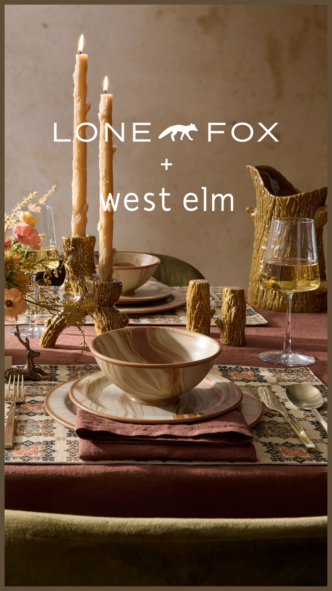 West Elm Facebook ad: Explore Lone Fox + West Elm