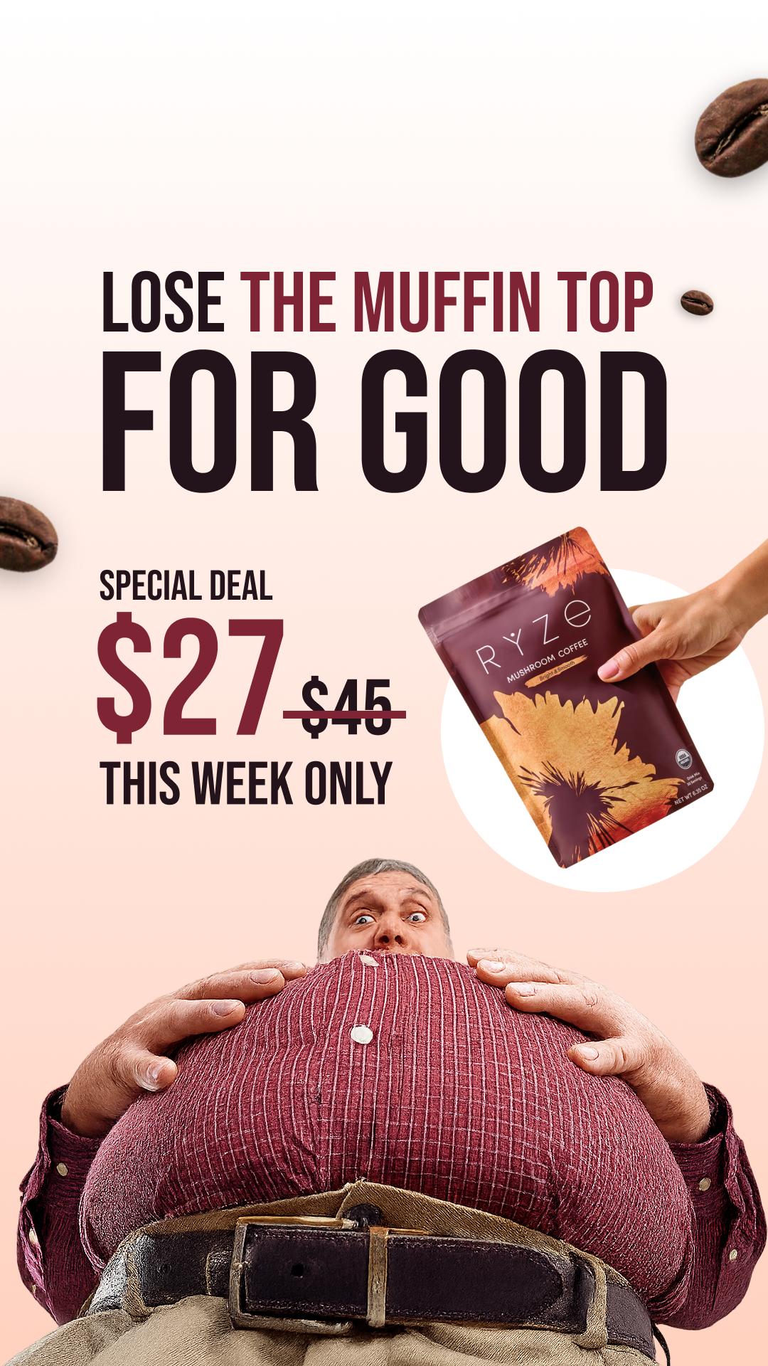 RYZE Superfoods Facebook ad