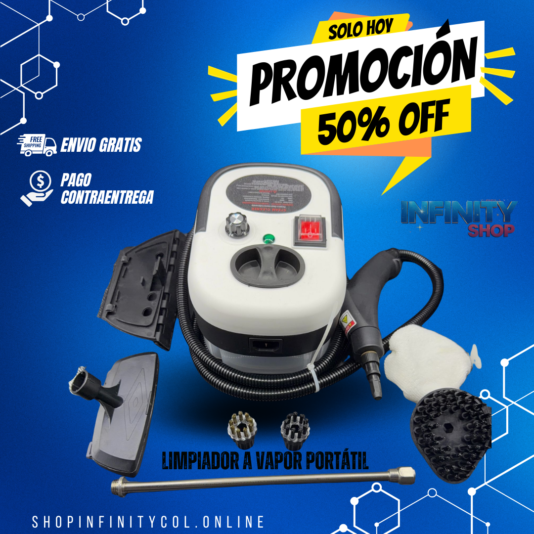 Infinity Shop Facebook ad: Potencia de vapor en tamaño compacto