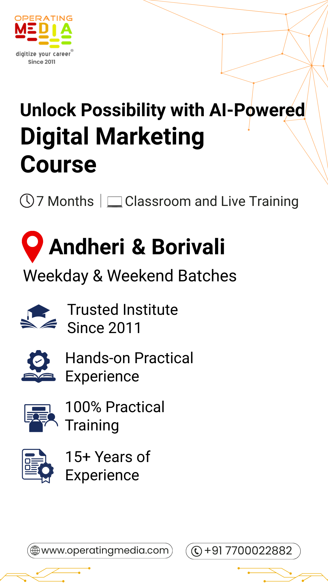 Operating Media - Digital Marketing Training Institute Facebook ad