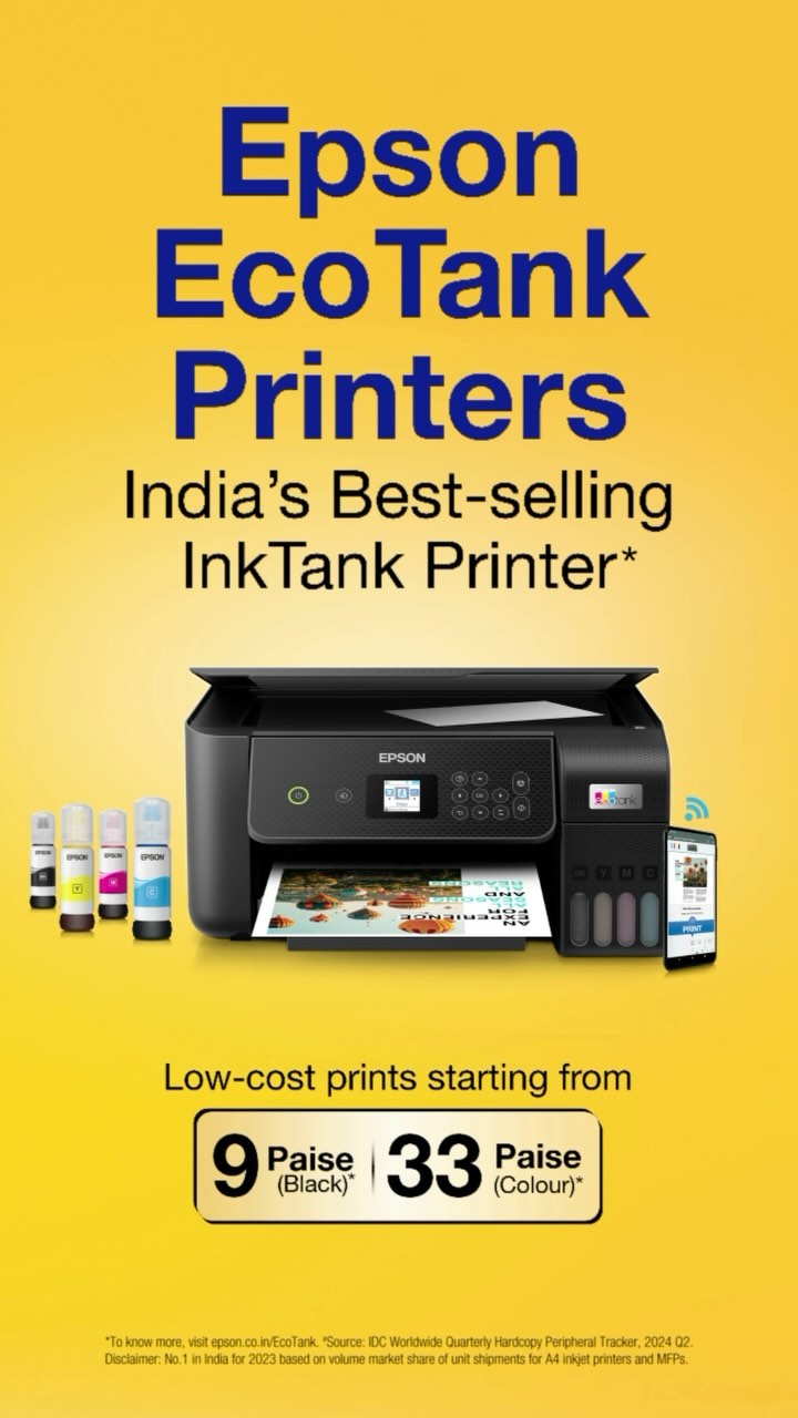 Epson Facebook ad: Epson EcoTank ensures worry-free printing in colour at…