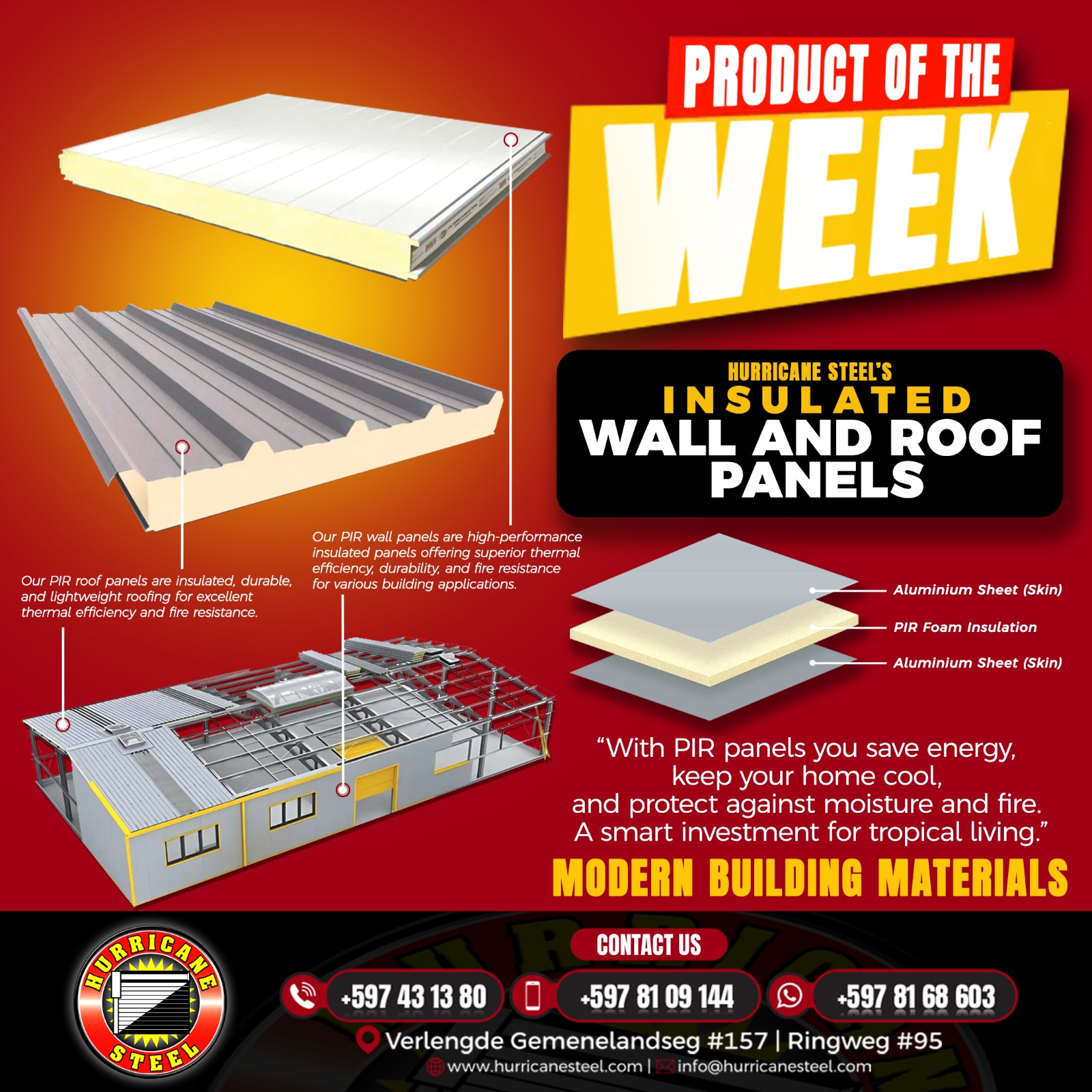 Hurricane Steel Suriname Facebook ad: Product of the week