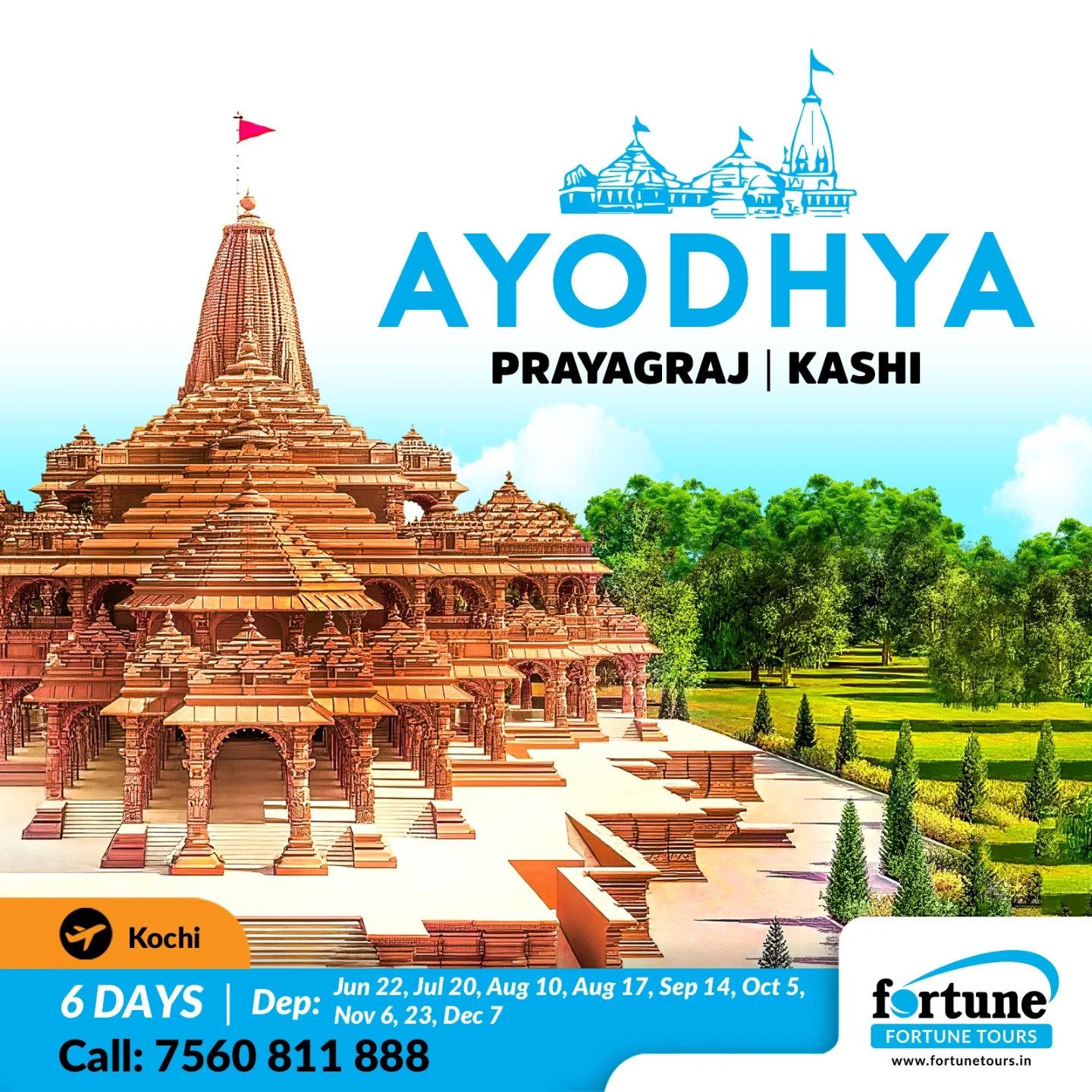 Fortune Tours Facebook ad: Walk in the footsteps of history, spirituality, and…