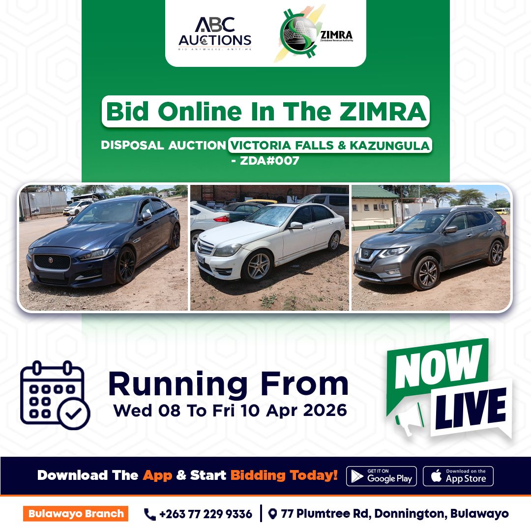 ABC Auctions Facebook ad: Zimra Auction - Victoria Falls & Kazungula …