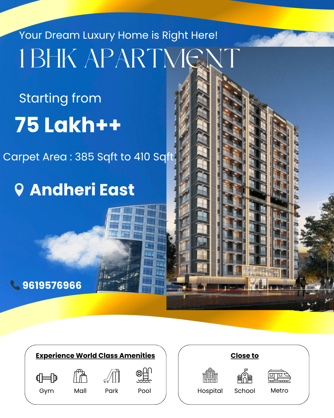 New Launch Andheri Facebook ad: 1 BHK Apartment Starting @ ₹75 Lakh++ |Andheri East