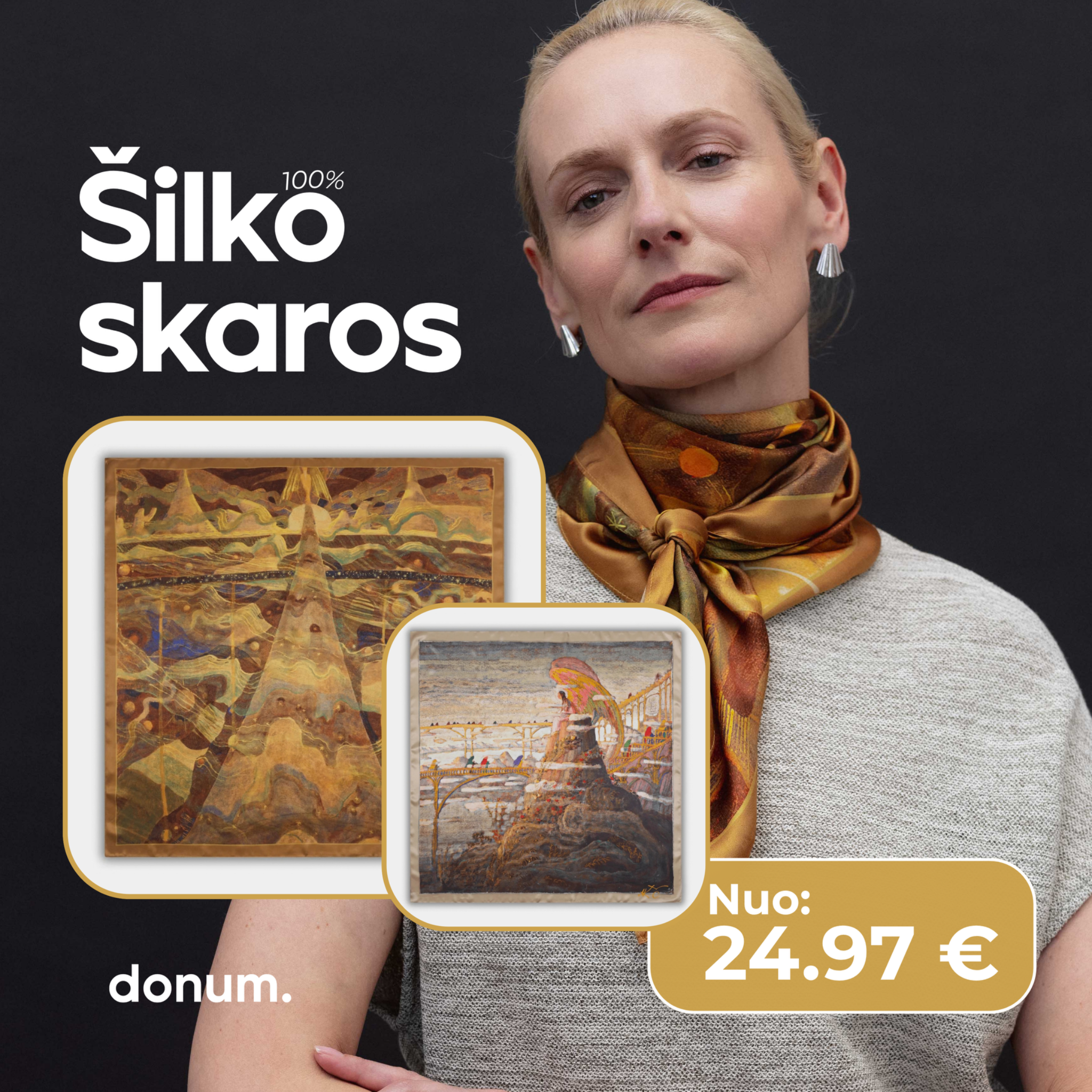 donum. Facebook ad: 100% prabangus šilkas