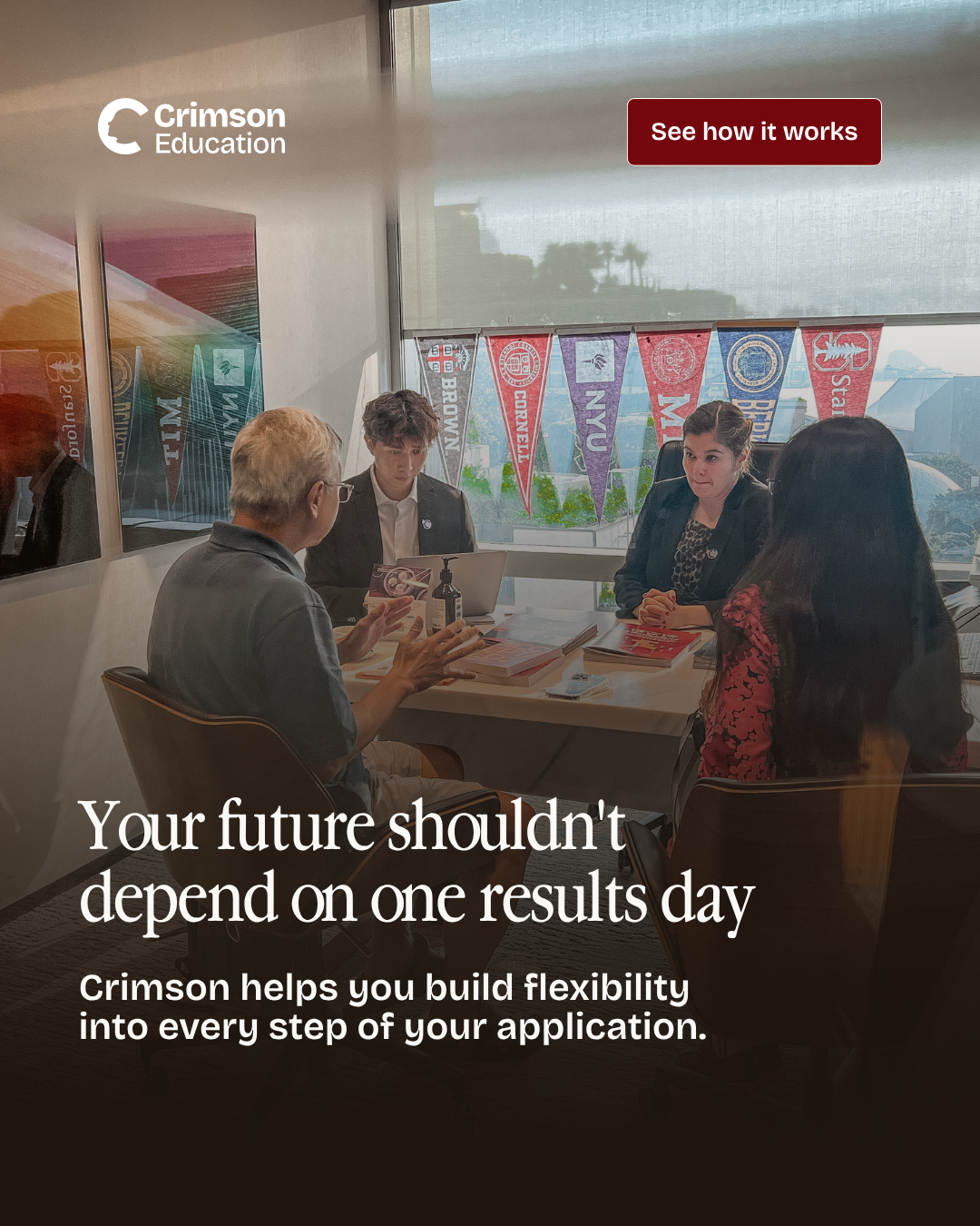 Crimson Education Facebook ad