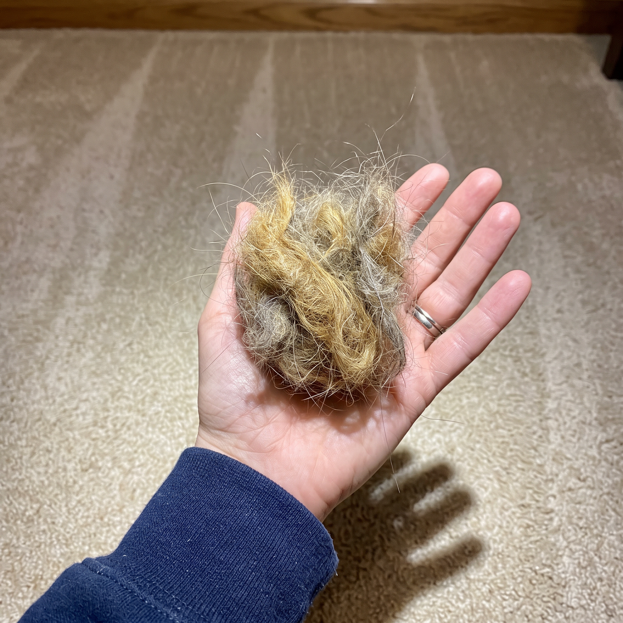 Life With Shedding Pets Facebook ad: Hairy carpet? Read this