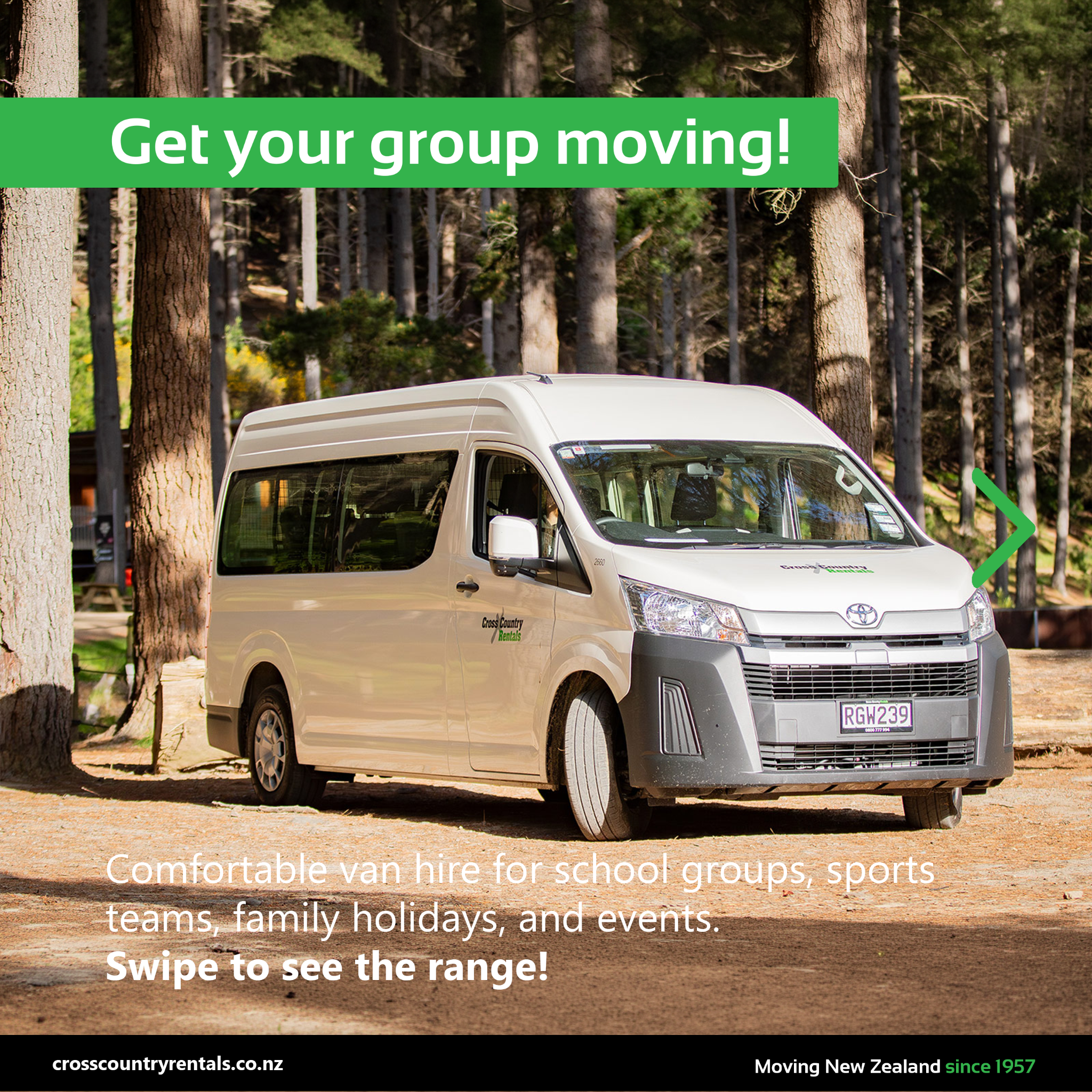 Cross Country Rentals Facebook ad