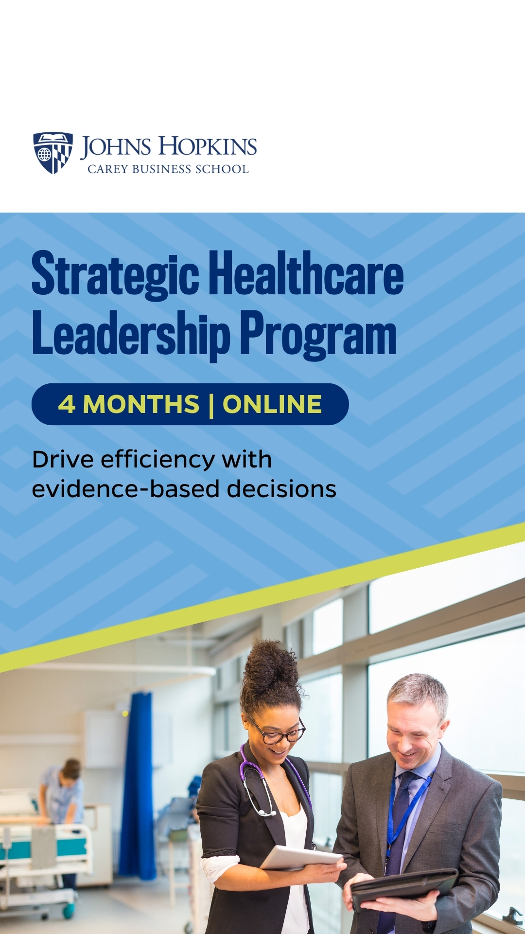 Johns Hopkins Carey Business School - Healthcare Leadership Program Facebook ad